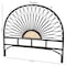 Baxton Studio Perenna Modern Bohemian Two-Tone Black and Natural Brown Rattan King Size Standalone Headboard 236-13389-ZORO - alternate 2